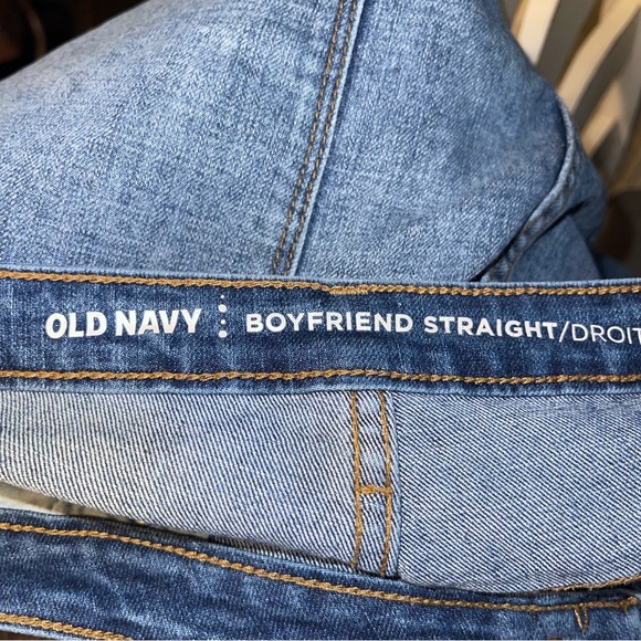 Old Navy boyfriend straight patchwork jeans women size 14 - Picture 3 of 4